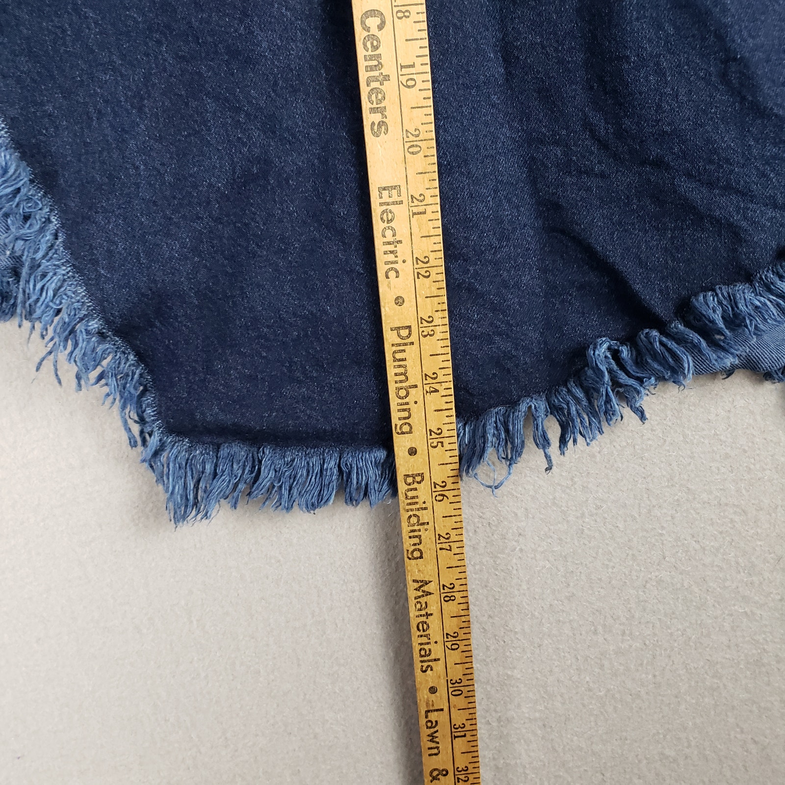 Marques Almeida Size Xs Denim Halter Top Frayed Zip Front Asymmetrical Grunge — image 4 of 8